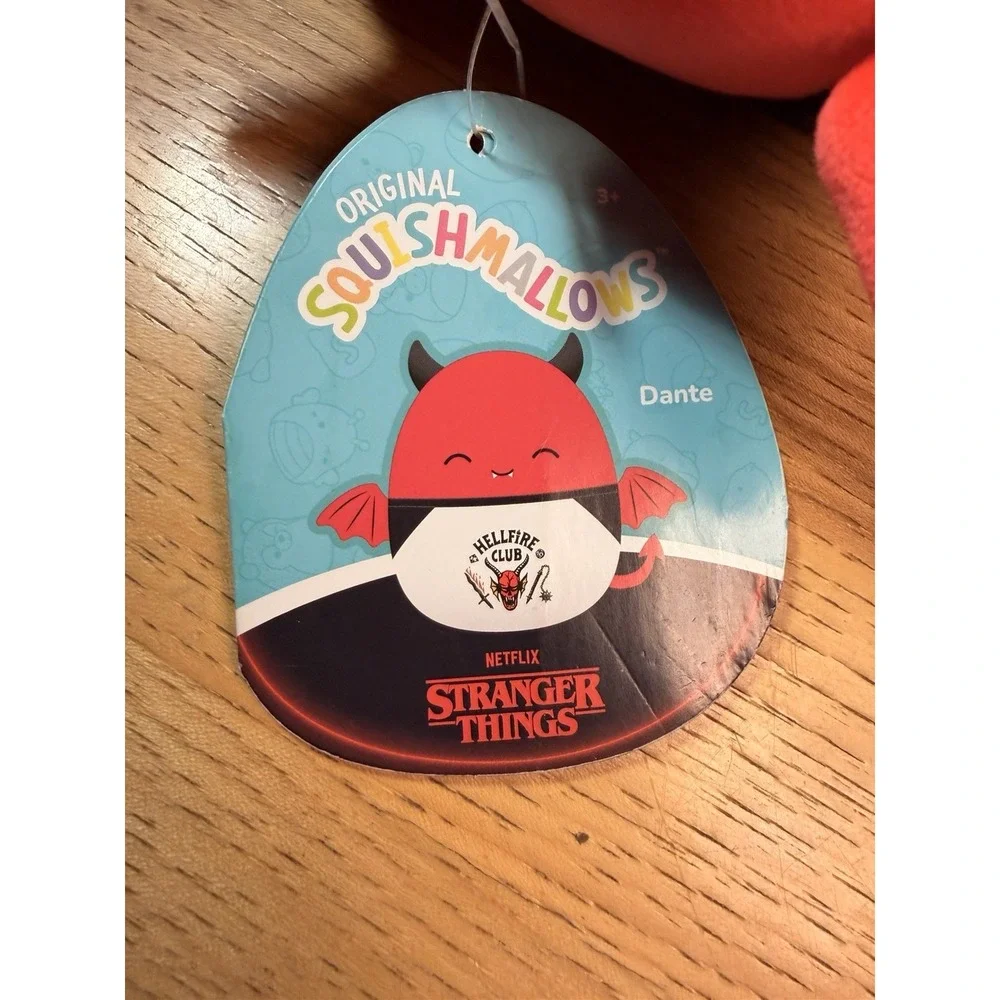NEW w/Tags 2025 Squishmallow Stranger Things Dante the Red Bat Hellfire Club Tee
